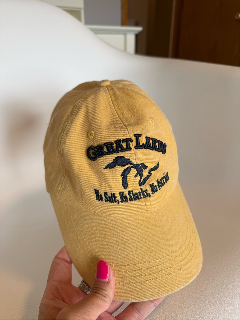 Embroidered Yellow Great Lakes Baseball Cap